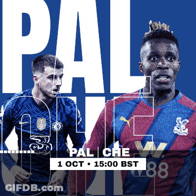 Two Soccer Players Pal Che On Blue Background GIF