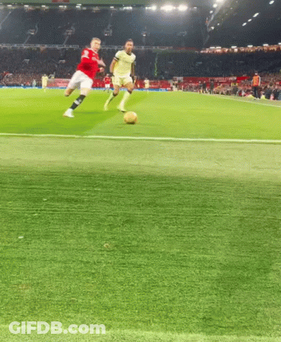 Two Soccer Players Playing Soccer GIF