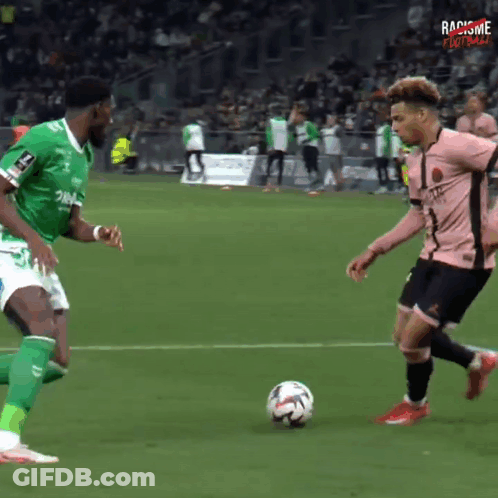 Two Soccer Players Racism Football GIF