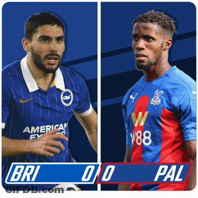 Two Soccer Players Score Bri 0-0 Pal GIF