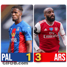 Two Soccer Players Standing Next To Each Other With The Number 13 On The Bottom Left GIF