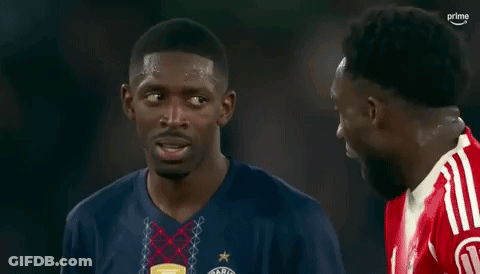 Two Soccer Players Talking GIF