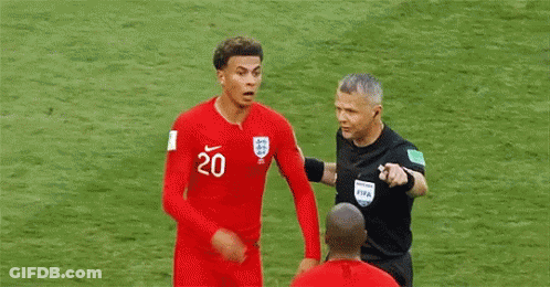 Two Soccer Players Talking GIF
