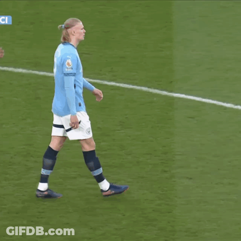 Two Soccer Players With CI On Screen GIF