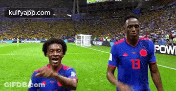 Two Soccer Players With Number 13 Jersey GIF