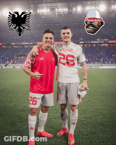 Two Soccer Players With Number 26 On Shirts GIF
