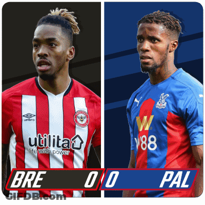 Two Soccer Players With Score BRE 0-0 PAL GIF