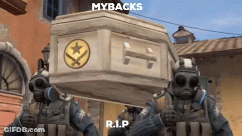 Two Soldiers Carrying Coffin Mybacks R.I.P GIF
