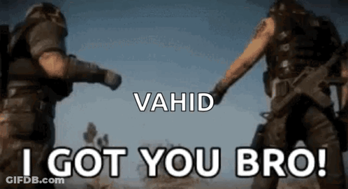 Two Soldiers Holding Hands Saying I Got You Bro GIF
