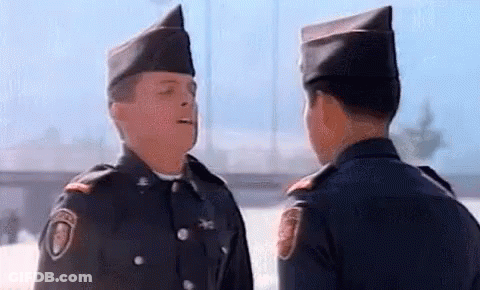 Two Soldiers Talking GIF