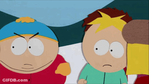 Two South Park Characters One Angry GIF