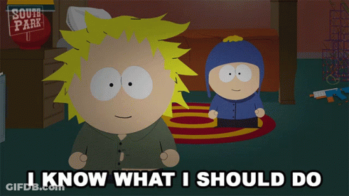 Two South Park Characters Standing GIF