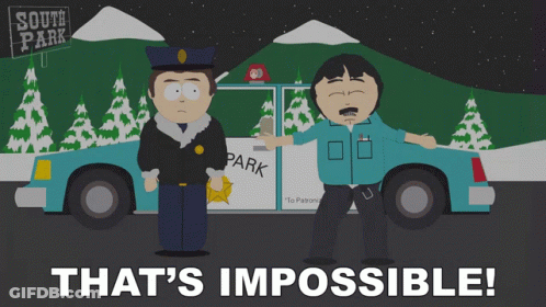 Two South Park Characters Standing In Front Of Car Saying Park GIF