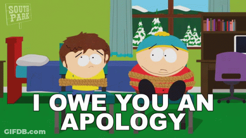 South Park Characters Tied Up Apology GIF