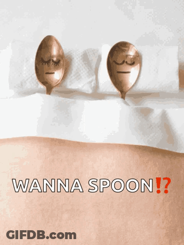 Two Spoons With Faces And Wanna Spoon GIF
