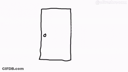 Stick Figures With One Wearing Hat And Mustache GIF
