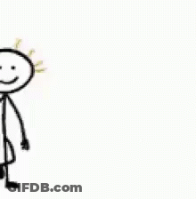 Two Stick Figures Saying Congratulations GIF