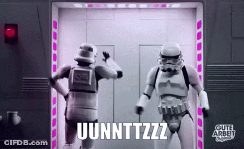 Two Stormtroopers Dancing In Elevator GIF