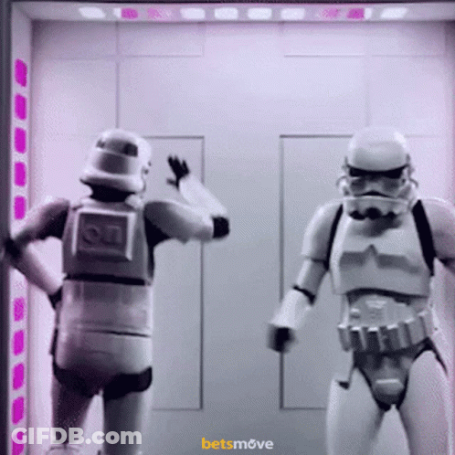 Two Stormtroopers Next To Each Other GIF