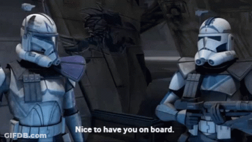 Two Stormtroopers Nice To Have You On Board GIF