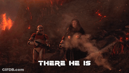 Two Stormtroopers Standing In Front Of Fire He's Still Alive GIF