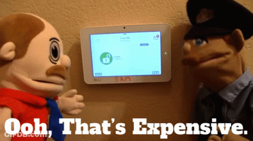 Two Stuffed Animals Next To Security Monitor Saying Sam GIF