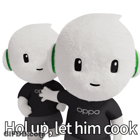 Two Stuffed Animals Wearing Black Shirts That Say Oppo On Them GIF