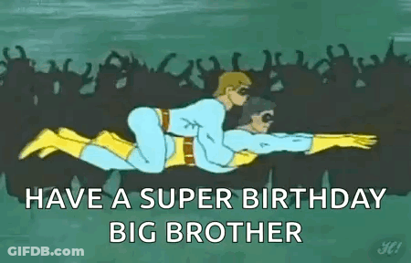 Two Superheroes Flying GIF