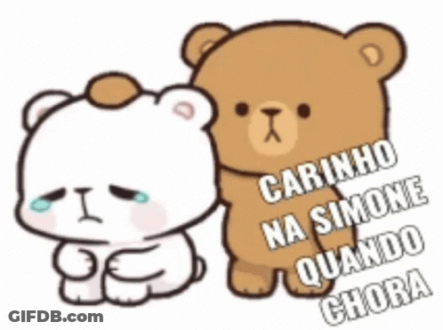 Two Teddy Bears Carinho Na Simone Quando Chora GIF