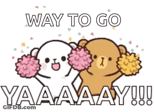 Two Teddy Bears Cheering Way To Go Yaaaay GIF