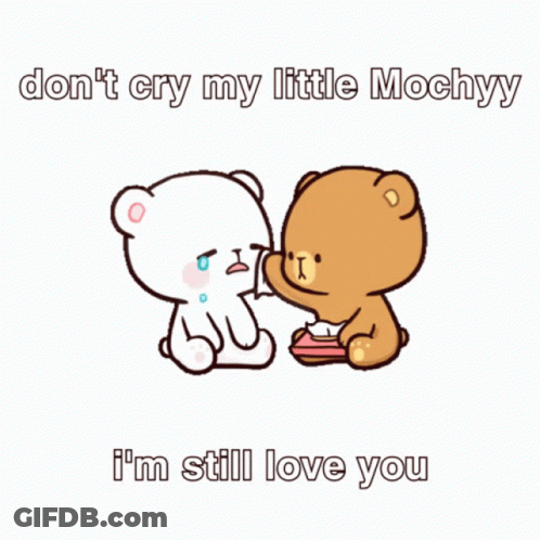 Two Teddy Bears Don't Cry My Little Mochy GIF