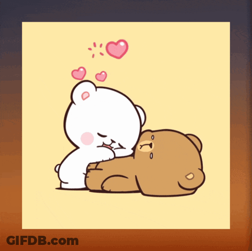 Two Teddy Bears Hugging GIF