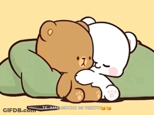 Two Teddy Bears Hugging GIF