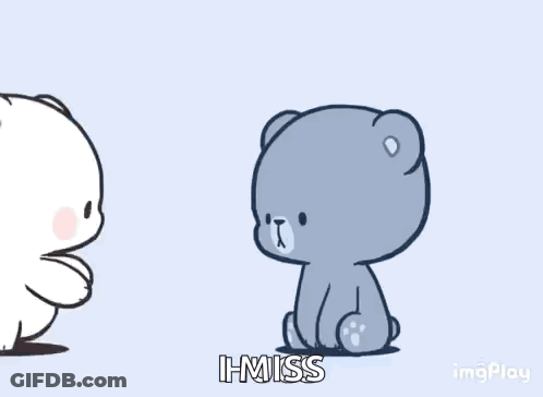 Two Teddy Bears Hugging Saying I Miss GIF