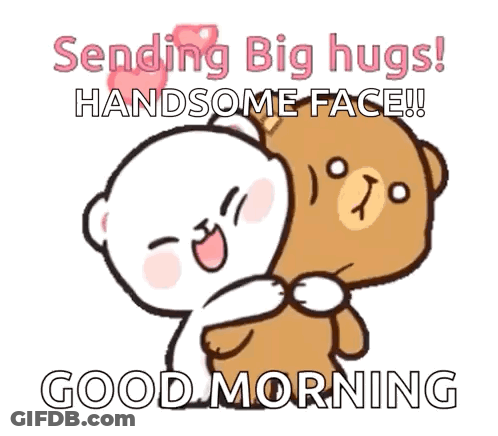 Two Teddy Bears Hugging Sending Big Hugs GIF
