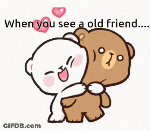 Two Teddy Bears Hugging When You See An Old Friend GIF