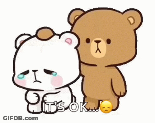 Two Teddy Bears One Crying GIF