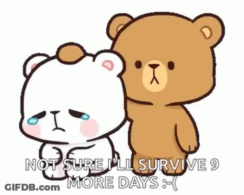 Two Teddy Bears One Crying GIF
