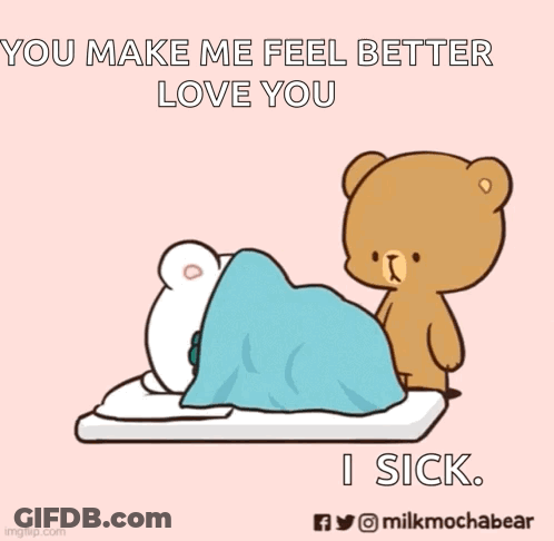 Two Teddy Bears Sitting At Table Eating Food GIF