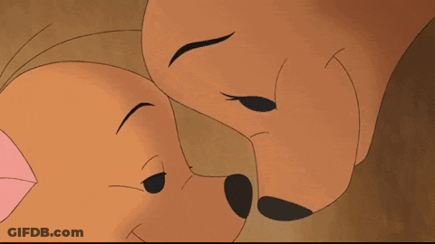 Two Teddy Bears Sitting One Crying GIF
