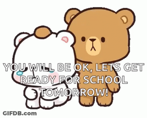 Two Teddy Bears Standing Talking GIF