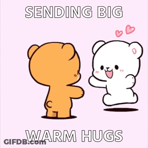 Two Teddy Bears Standing Together GIF
