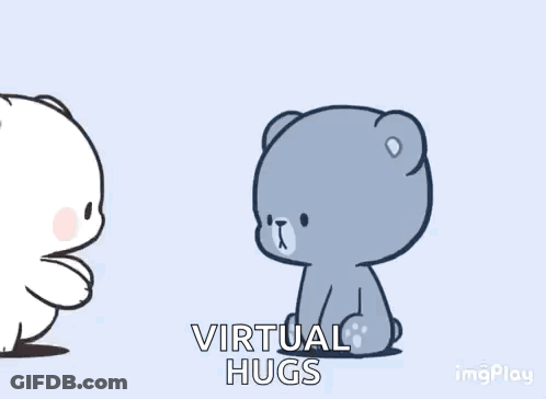 Two Teddy Bears Standing Together GIF