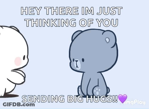 Two Teddy Bears Thinking Of You Big Hugs GIF