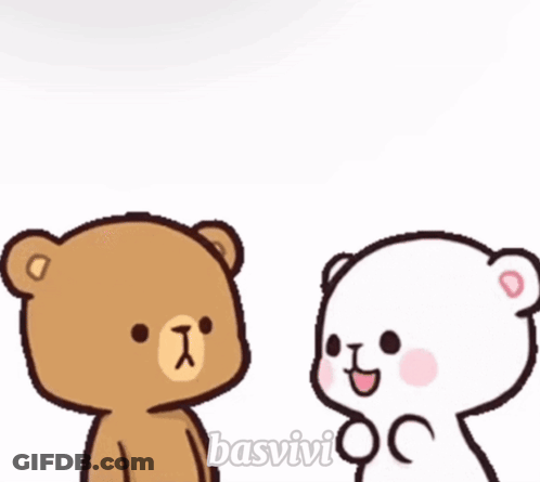 Two Teddy Bears Together Basvivi GIF