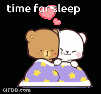 Two Teddy Bears Under Blanket Sleep GIF