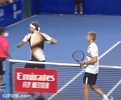 Two Tennis Players Emirates Sign GIF