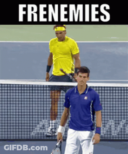 Two Tennis Players With Frenemies GIF