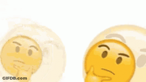 Two Thinking Emojis Sitting Together GIF