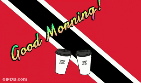 Two Toast Box Cups On Red White And Black Background GIF